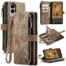 CaseMe multifunksjonell Lommebok deksel Samsung Galaxy S25 Edge 5G brun thumbnail