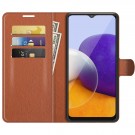 Lommebok deksel for Samsung Galaxy A22 5G brun thumbnail