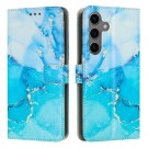Lommebok deksel for Samsung Galaxy A18 blå marmor thumbnail