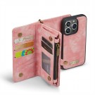 CaseMe 2-i-1 Lommebok deksel iPhone 13 Pro Max rosa thumbnail
