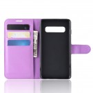 Lommebok deksel for Samsung Galaxy S10 plus lilla thumbnail