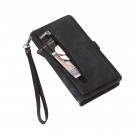 Lommebok deksel retro Multifunksjonell med Glidelås iPhone 14 Pro svart thumbnail