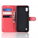 Lommebok deksel for Samsung Galaxy A10 rød thumbnail
