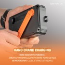 4smarts Powerbank Lading sveiv og Solceller 12000mAh - Svart / Oransje  thumbnail