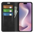 Lommebok deksel retro for iPhone 16 Plus svart thumbnail