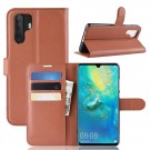 Lommebok deksel for Huawei P30 pro brun thumbnail