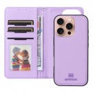 BETOPNICE 2-i-1 Lommebok deksel iPhone 16 Pro lys lilla thumbnail