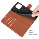 Lommebok deksel for iPhone 13 Pro brun thumbnail