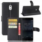 Lommebok deksel for Nokia 3 svart thumbnail