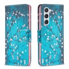 Lommebok deksel for Samsung Galaxy S23+ plus 5G - Rosa blomster thumbnail