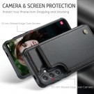 CaseMe Deksel med kortlomme Samsung Galaxy S25 5G svart thumbnail