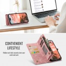 CaseMe 2-i-1 Lommebok deksel iPhone 16 Plus rosa thumbnail
