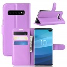 Lommebok deksel for Samsung Galaxy S10 plus lilla thumbnail