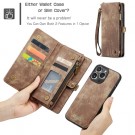 CaseMe 2-i-1 Lommebok deksel iPhone 16 Pro Max brun thumbnail