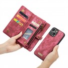 CaseMe 2-i-1 Lommebok deksel iPhone 15 Plus rød thumbnail