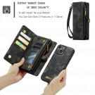 CaseMe 2-i-1 Lommebok deksel iPhone 13 svart thumbnail
