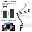 PULUZ Desktop justerbar arm holder for mobil - Svart thumbnail