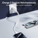 JOYROOM Vegglader USB-C Dual Port hurtiglader 20W - Hvit  thumbnail