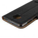 Lommebok deksel ekte Lær for Motorola Moto Z3 Play svart thumbnail