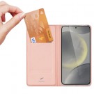 Dux Ducis Skin Pro Series Flip deksel Samsung Galaxy S24 FE 5G Roségull thumbnail