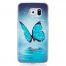 Fashion TPU Deksel Samsung Galaxy S6 - blue Butterfly thumbnail