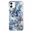 Fashion TPU Deksel for iPhone 11 - Marmor blå thumbnail