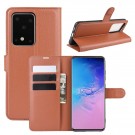 Lommebok deksel for Samsung Galaxy S20 Ultra 5G brun thumbnail