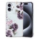 Fashion TPU Deksel for iPhone 16 - blomster thumbnail
