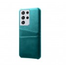Tech-Flex TPU Deksel med PU-lær plass til kort Galaxy S21 Ultra 5G grønn thumbnail