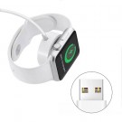 Magnetisk trådløs USB-A Apple Watch Ladekabel hvit thumbnail