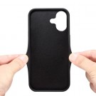 Denior TPU Deksel med PU-lær plass til kort iPhone 17 svart thumbnail