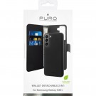 Puro 2-i-1 Magnetisk Lommebok-deksel Samsung Galaxy S22+ plus 5G Svart thumbnail