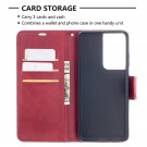 Lommebok deksel for Samsung Galaxy S21 Ultra 5G rød thumbnail