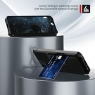 Hybrid TPU + PC Deksel med kortlomme Galaxy S21 FE 5G svart thumbnail