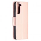 Lommebok deksel for Samsung Galaxy S21 5G roségull butterfly thumbnail