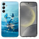 Fashion TPU Deksel for Samsung Galaxy S25 5G - Blue Butterfly thumbnail