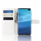 Lommebok deksel for Samsung Galaxy S10 plus hvit thumbnail