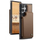 CaseMe Deksel med kortlomme Samsung Galaxy S25 Ultra 5G brun thumbnail