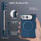 Tech-Flex karbonfiber deksel MagSafe iPhone Duo - Blå thumbnail