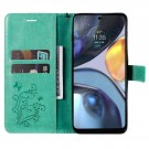 Lommebok deksel til Motorola Moto G22 - Grønn Butterfly thumbnail