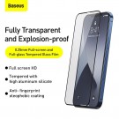Baseus 2 pk herdet glass heldekkende iPhone 12 Mini svart thumbnail