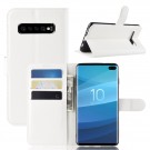Lommebok deksel for Samsung Galaxy S10 plus hvit thumbnail