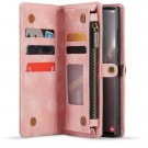 CaseMe 2-i-1 Lommebok deksel Samsung Galaxy S25 Ultra 5G rosa thumbnail