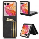 Tech-Flex TPU Deksel med PU-lær plass til kort Motorola Razr 50 Ultra 5G svart thumbnail