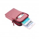 Denim sport bag med 3 lommer for mobil rosa thumbnail
