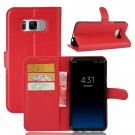 Lommebok deksel for Samsung Galaxy S8 rød thumbnail