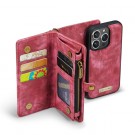 CaseMe 2-i-1 Lommebok deksel iPhone 13 Pro Max rød thumbnail