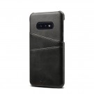 Suteni TPU Deksel med PU-lær plass til kort Samsung Galaxy S10e svart thumbnail