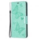 Lommebok deksel til Samsung Galaxy S21 FE 5G - grønn Butterfly thumbnail