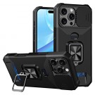 Tech-Flex TPU + PC Deksel med Ring Grep og plass til kort iPhone 16 Pro svart thumbnail